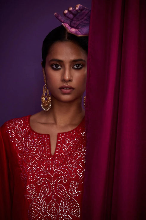 Crushed Kurta Set